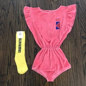 NWT Animals Observatory Koala Romper + Socks TAO